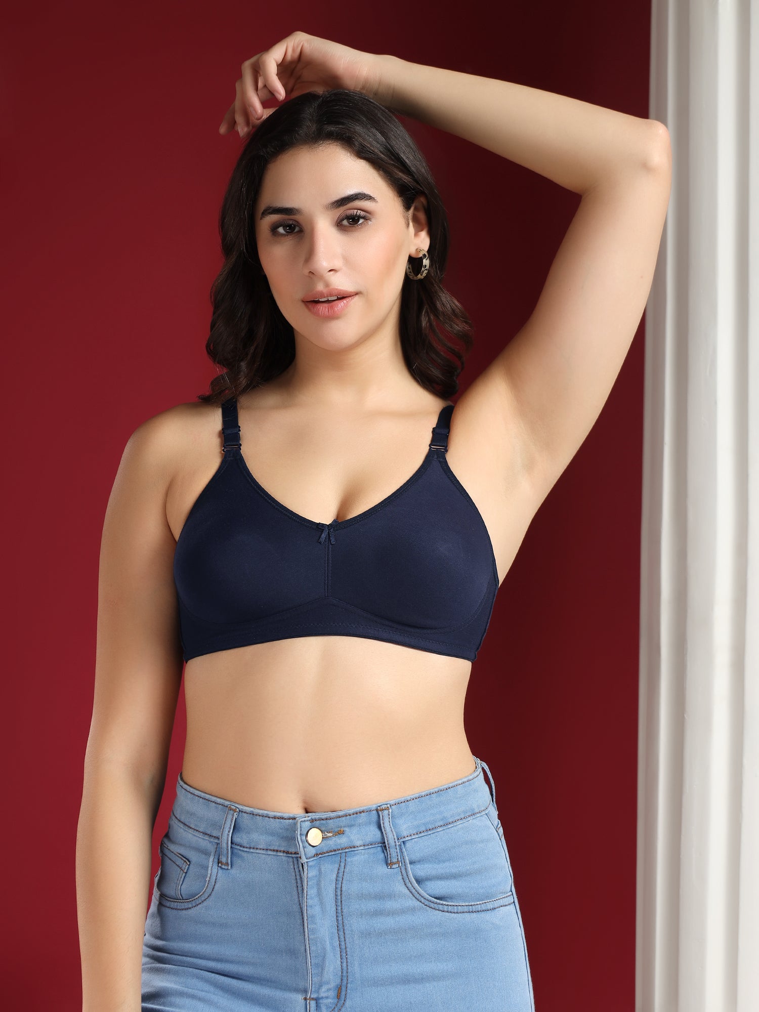 Beyongerie -Erode Ease MIDNIGHT BLUE- Non padded wireless bra (Copy)