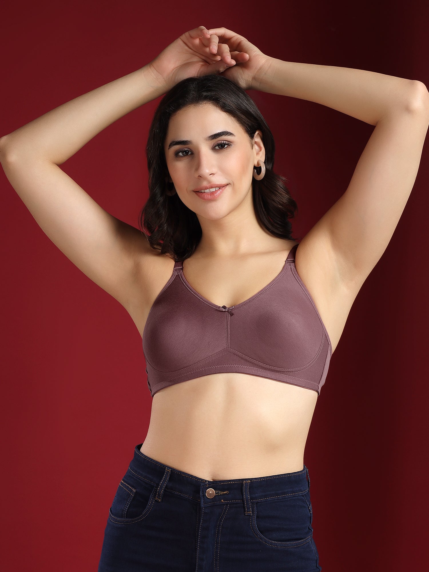 Beyongerie -Erode Ease MULBERRY MAUVE- Non padded wireless bra