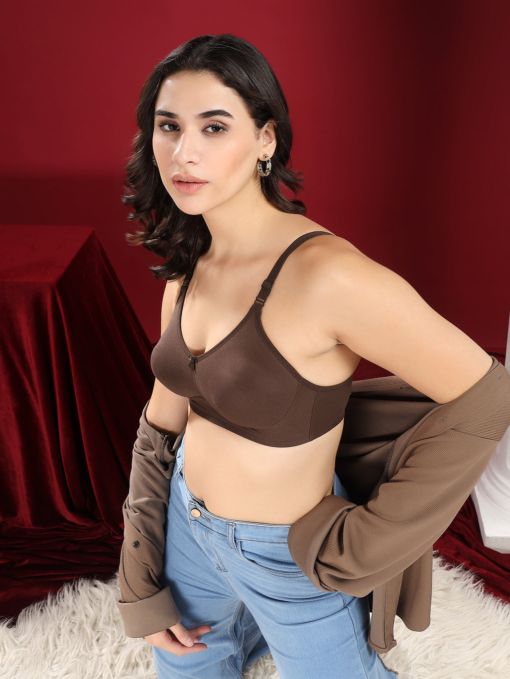 Beyongerie -Erode Ease MOCHA BROWN- Non padded wireless bra